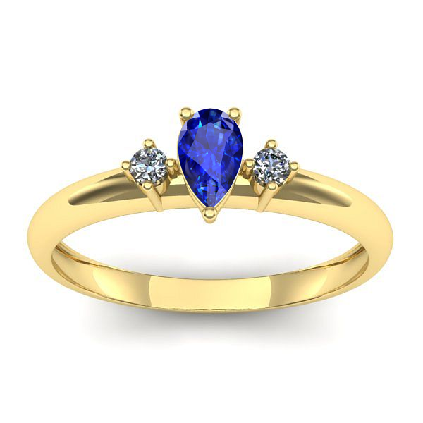 Inel cu safir lacrima