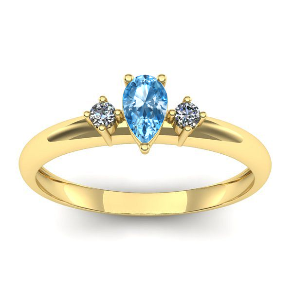 Inel cu topaz blue lacrima