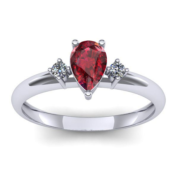 Inel cu rubin lacrima