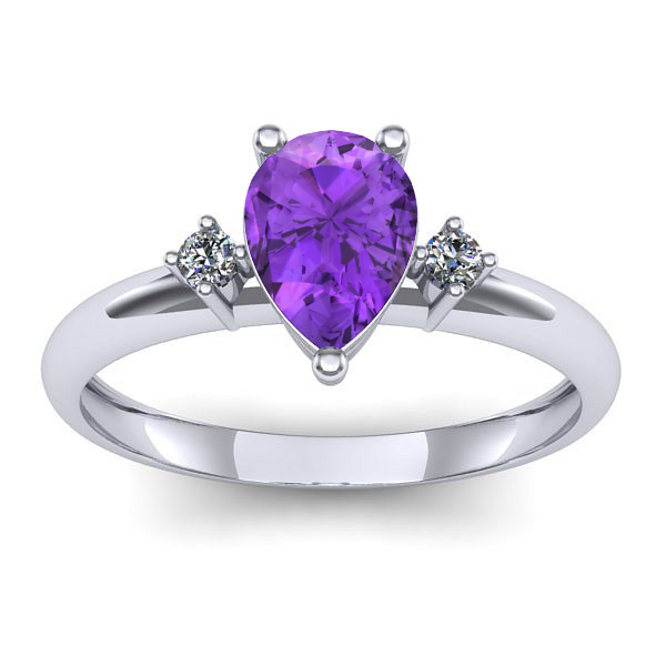Inel logodna cu ametist lacrima