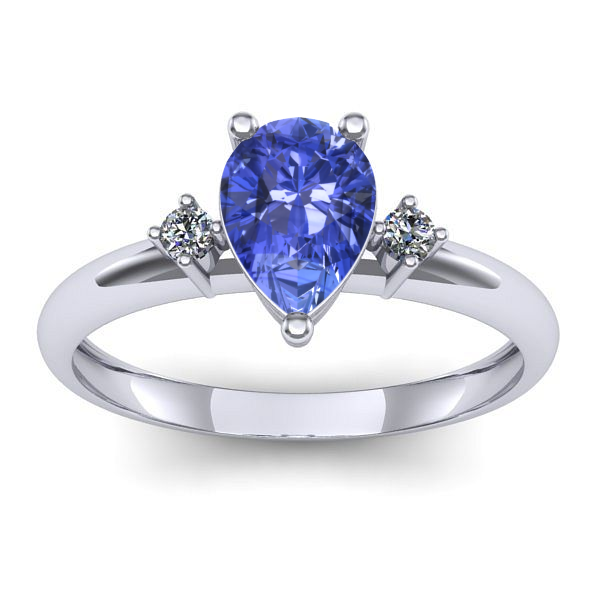 Inel de logodna cu tanzanit lacrima