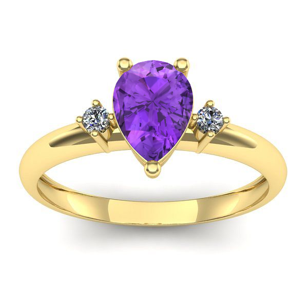 Inel cu ametist lacrima