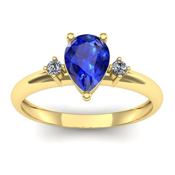 Inel de logodna cu safir lacrima