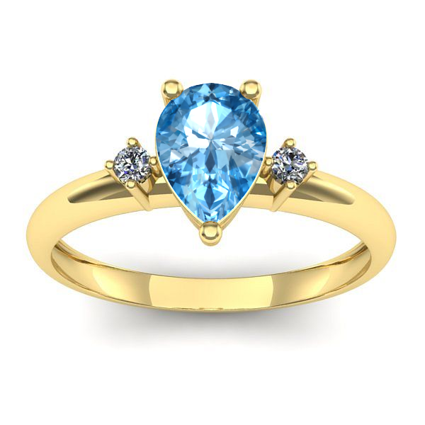 Inel cu topaz blue lacrima