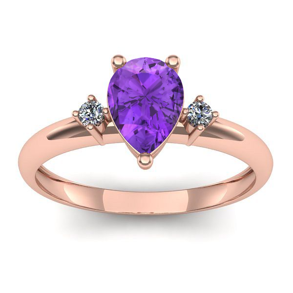 Inel cu ametist lacrima