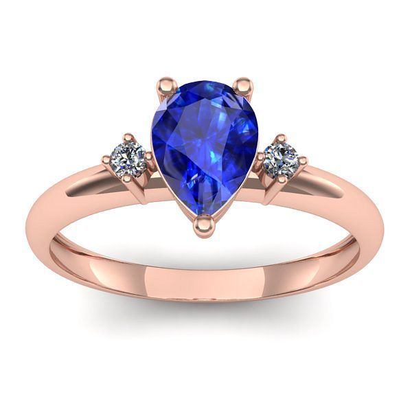 Inel cu safir lacrima