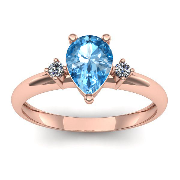 Inel logodna cu topaz blue lacrima