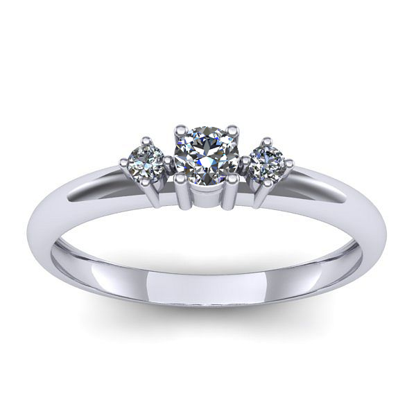 Inel cu diamant rotund