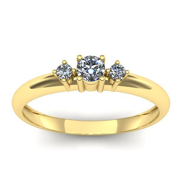 Inel cu diamant rotund