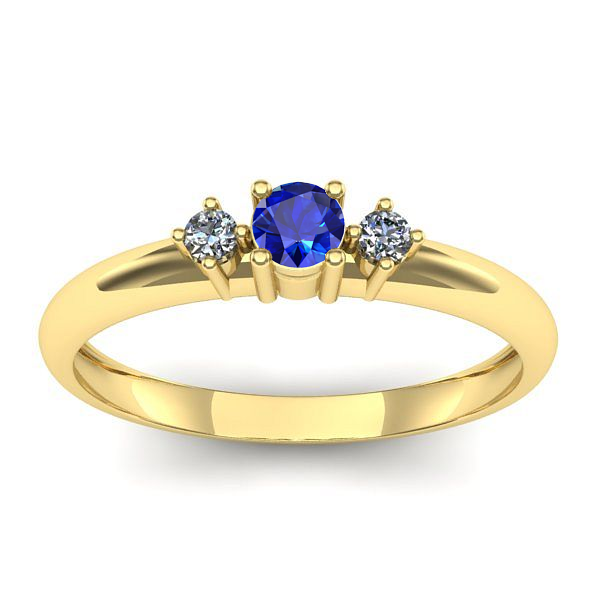 Inel de logodna cu safir rotund