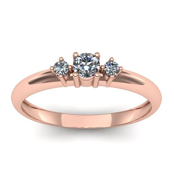 Inel cu safir alb rotund