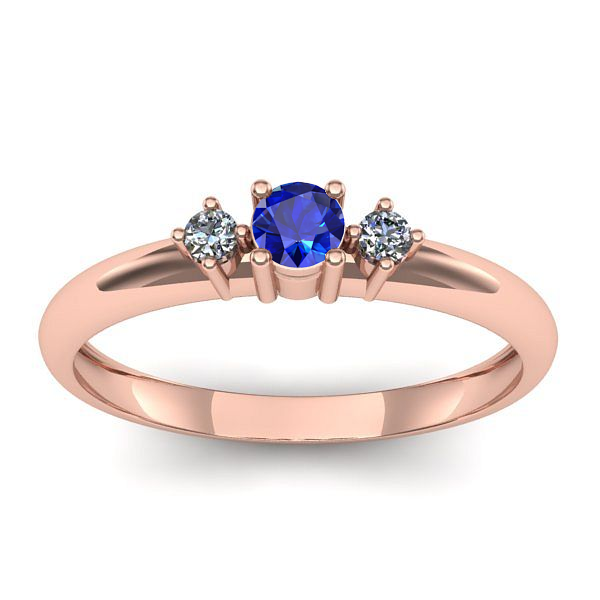 Inel de logodna cu safir rotund