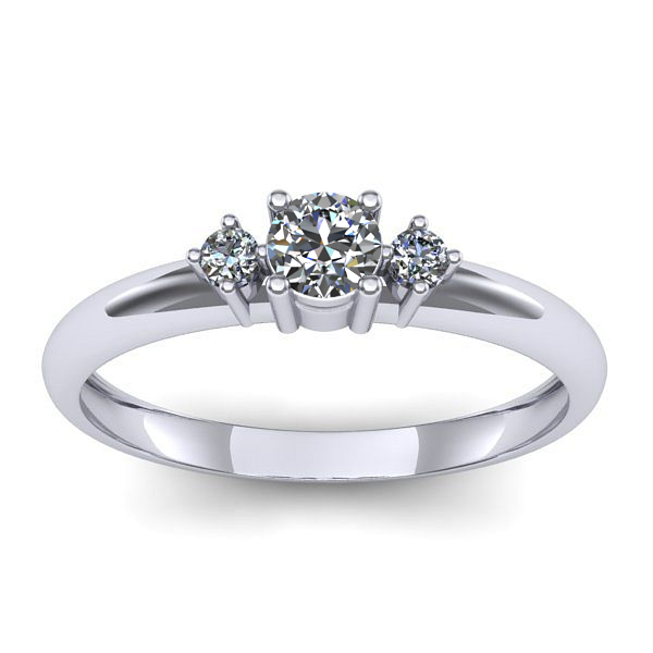 Inel de logodna cu diamant rotund