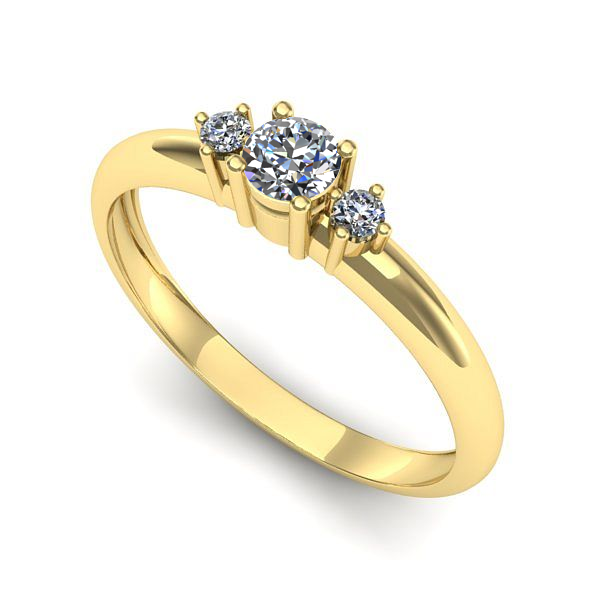 Inel de logodna din aur galben cu diamant