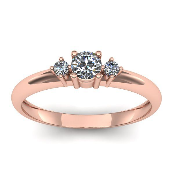 Inel logodna cu diamant rotund