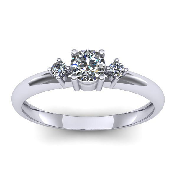 Inel logodna cu diamant rotund