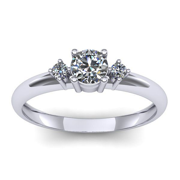 Inel logodna cu diamant rotund