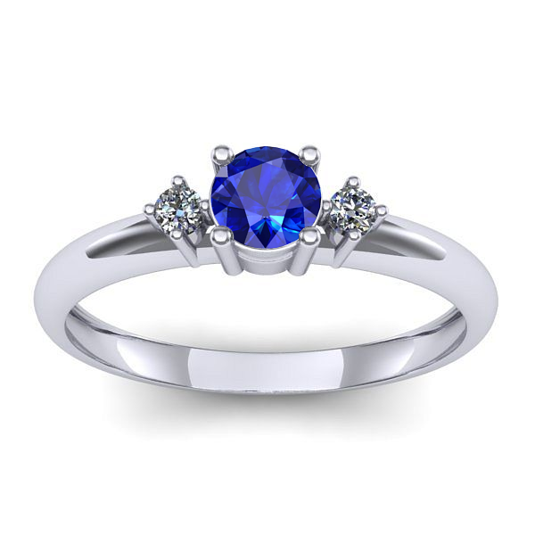 Inel cu safir rotund