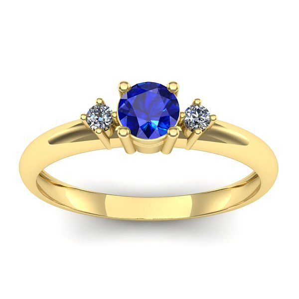 Inel cu safir rotund