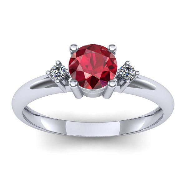 Inel cu rubin rotund