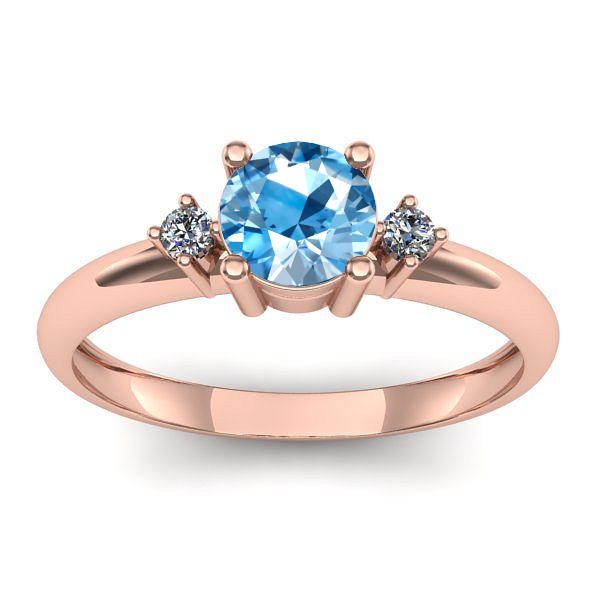 Inel de logodna cu topaz blue rotund