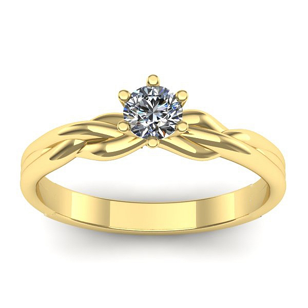 Inel de logodna cu diamant rotund