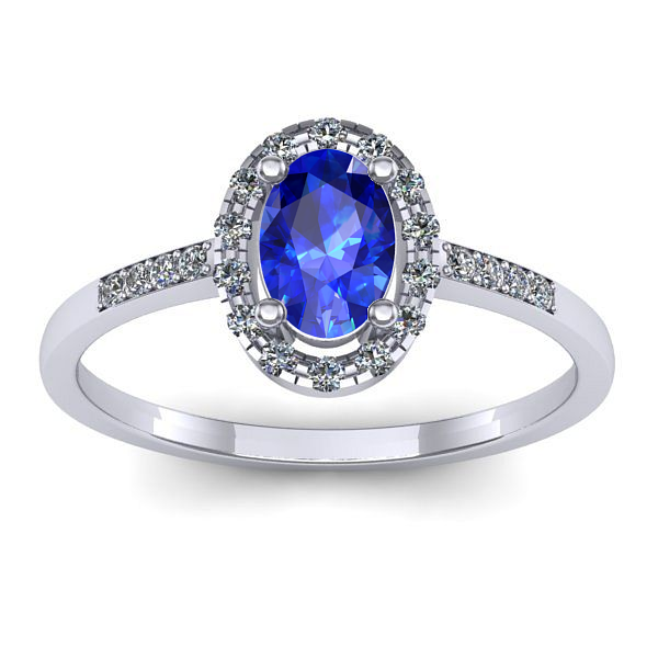 Inel cu safir oval