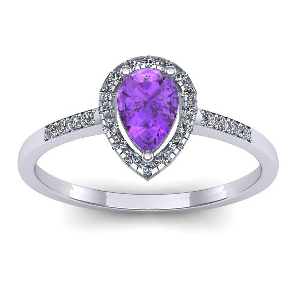 Inel cu ametist lacrima