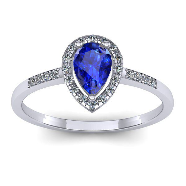 Inel cu safir lacrima