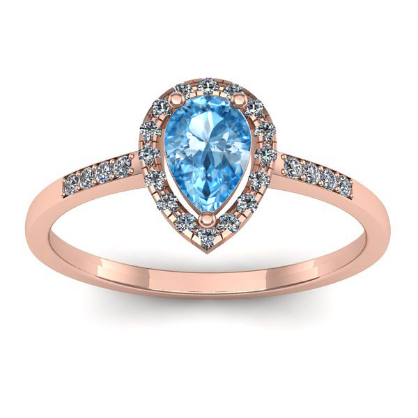 Inel logodna cu topaz blue lacrima