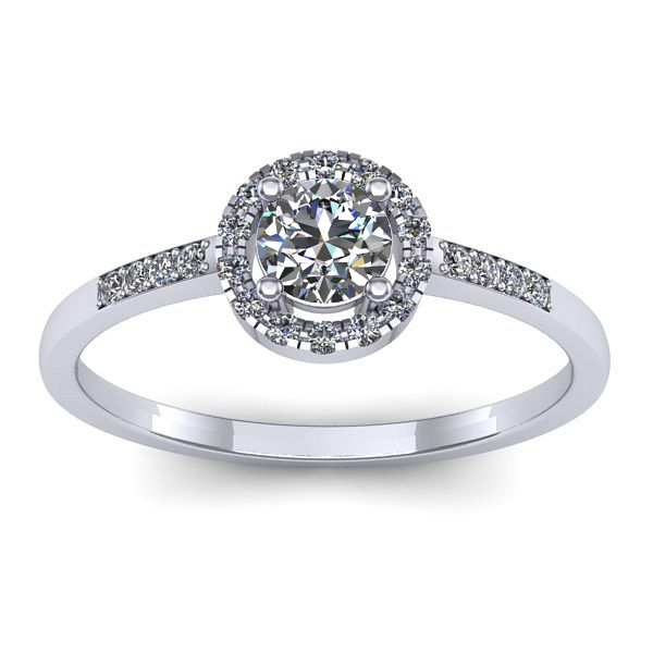 Inel de logodna cu safir alb rotund