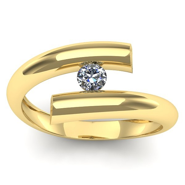 Inel cu diamant rotund