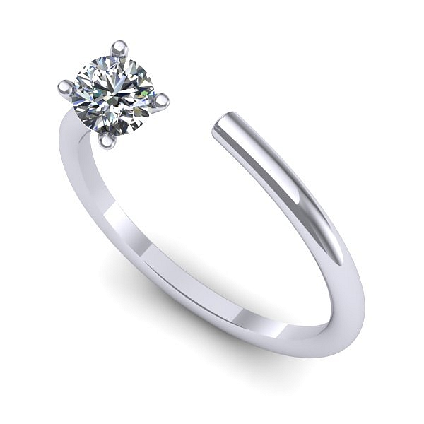 Inel din aur alb cu diamant