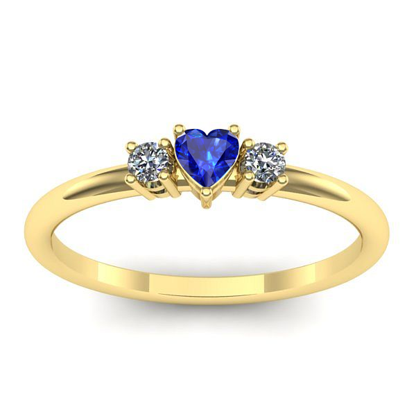 Inel de logodna cu safir inima