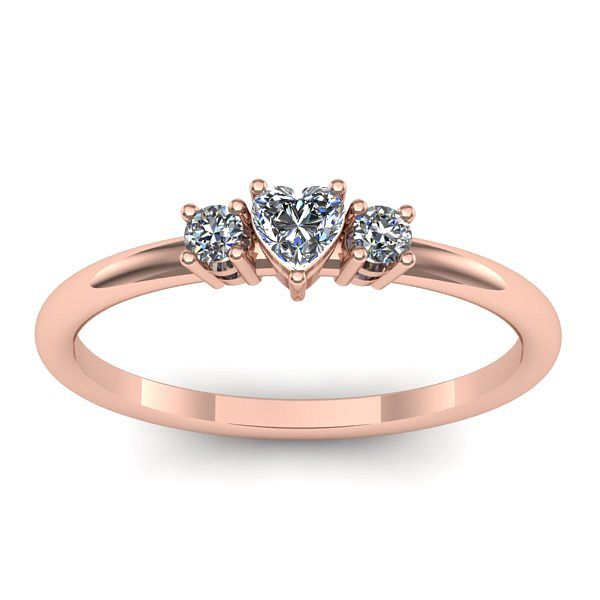 Inel cu diamant inima