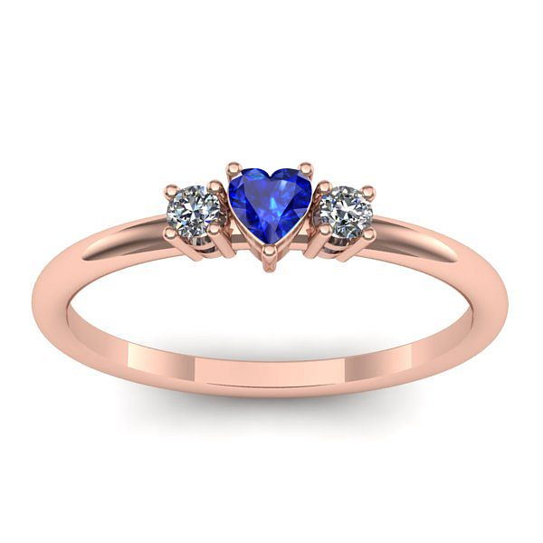 Inel de logodna cu safir inima