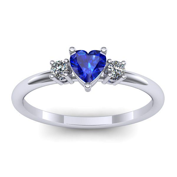 Inel de logodna cu safir inima