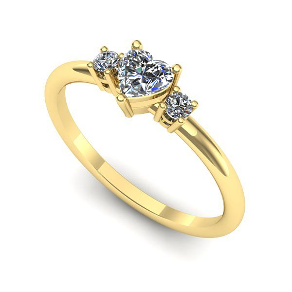 Inel de logodna din aur galben cu diamant