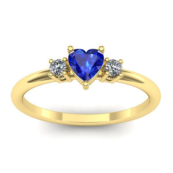 Inel cu safir inima