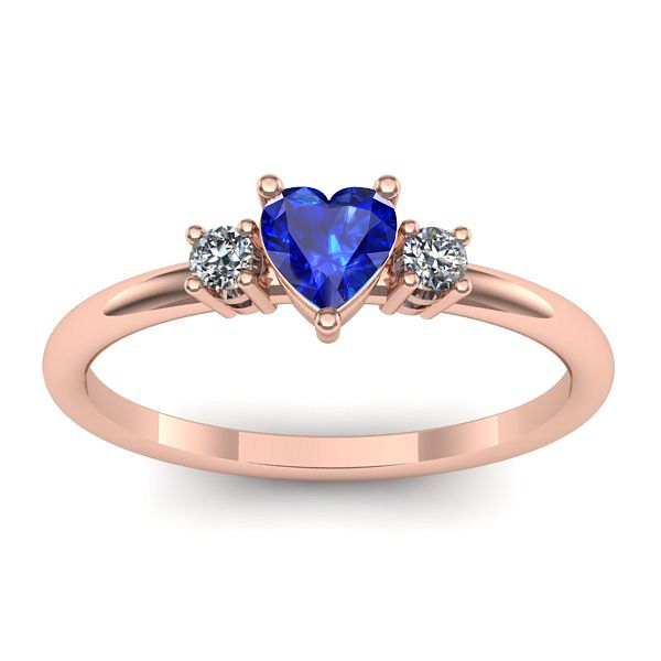 Inel logodna cu safir inima