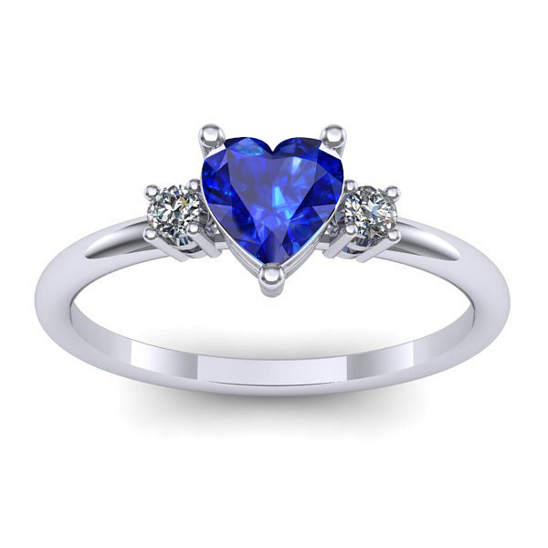 Inel cu safir inima