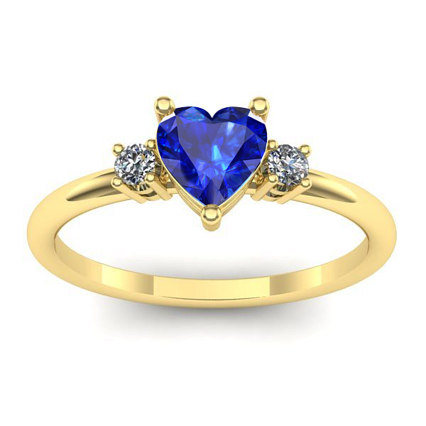 Inel cu safir inima