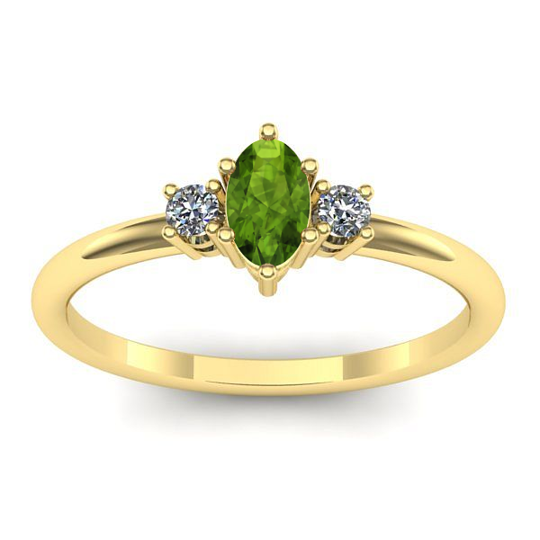 Inel logodna cu peridot oval