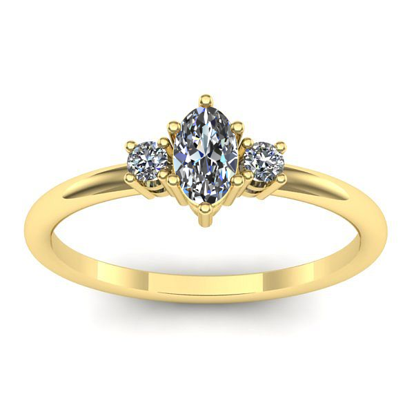 Inel de logodna cu safir alb oval