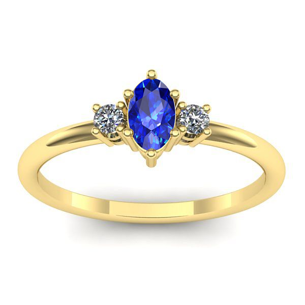 Inel cu safir oval