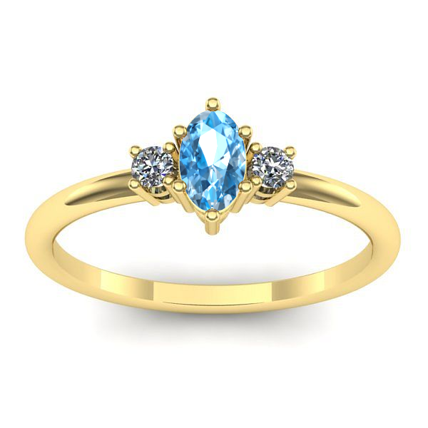 Inel cu topaz blue oval