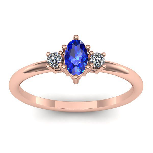 Inel logodna cu safir oval