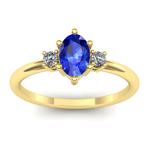 Inel cu safir oval
