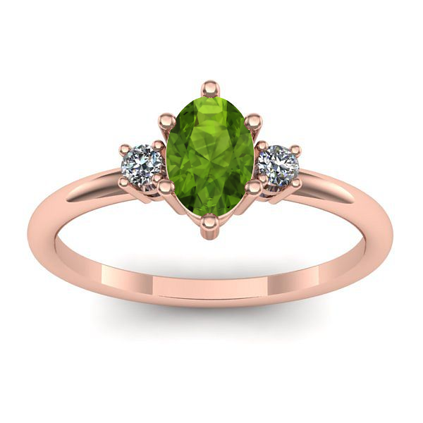 Inel logodna cu peridot oval
