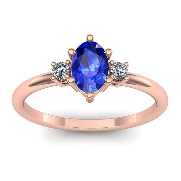 Inel cu safir oval